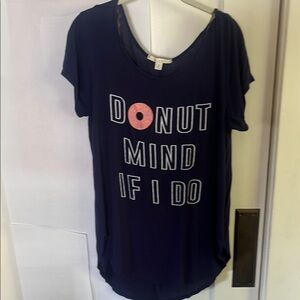 Women's Navy Donut Graphic Tee